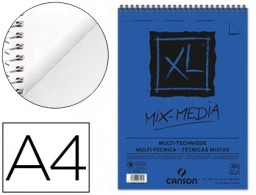 Bloc dibujo acuarela Canson XL Mix-Media A4 espiral 30h microperforadas 300g/m²